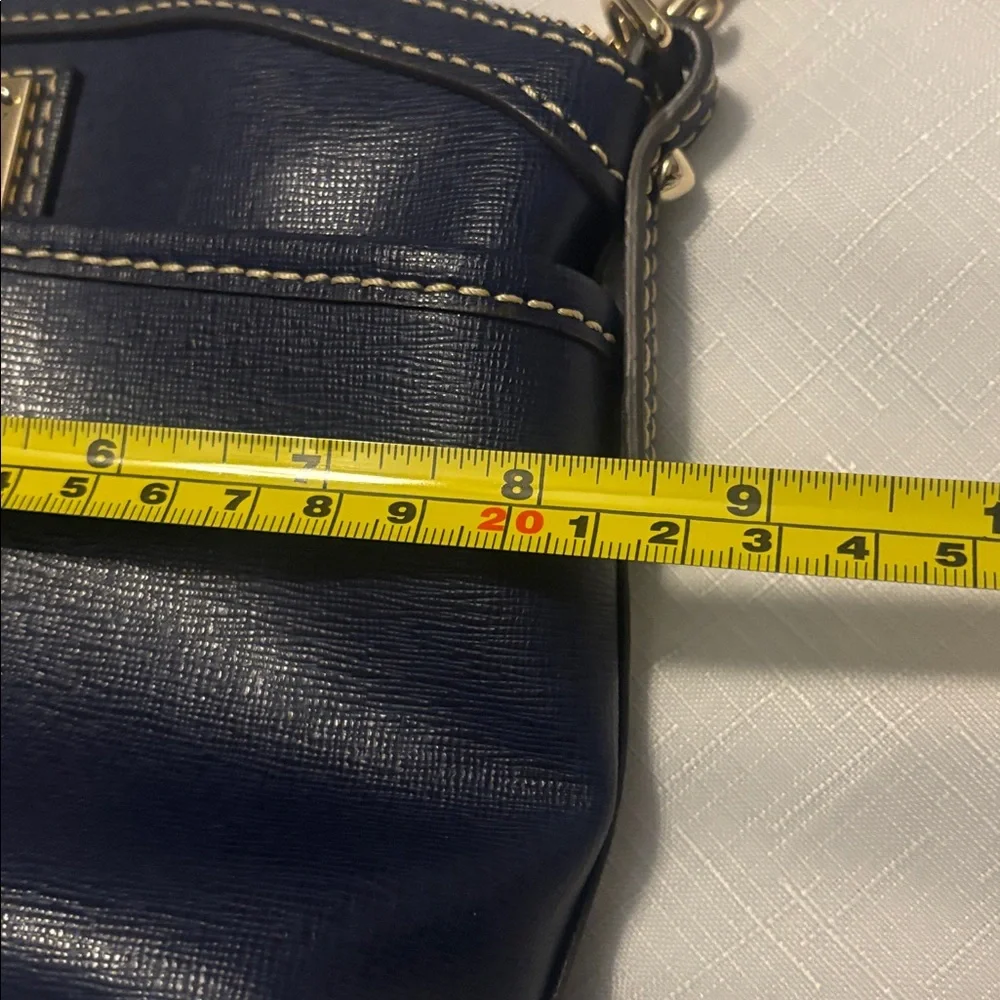 Dooney & Bourke Navy Saffiano Leather East/West Pocket Crossbody Durable - Picture 11 of 14